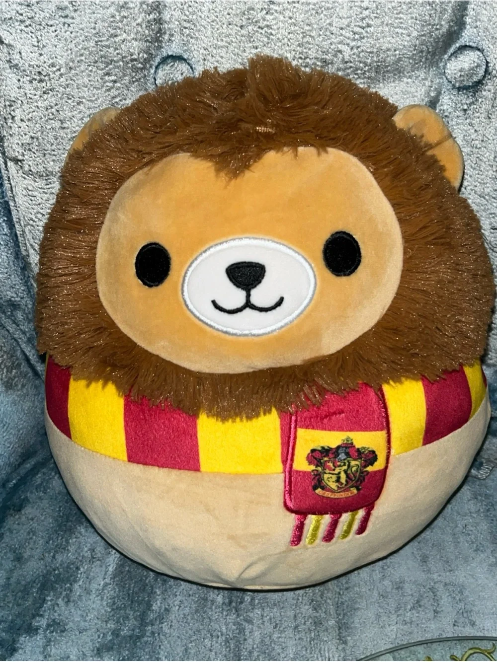 Round Plush Lion with Gryffindor Scarf
